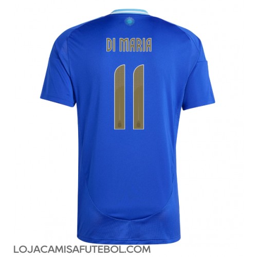 Camisa de Futebol Argentina Angel Di Maria #11 Equipamento Secundário Copa America 2024 Manga Curta